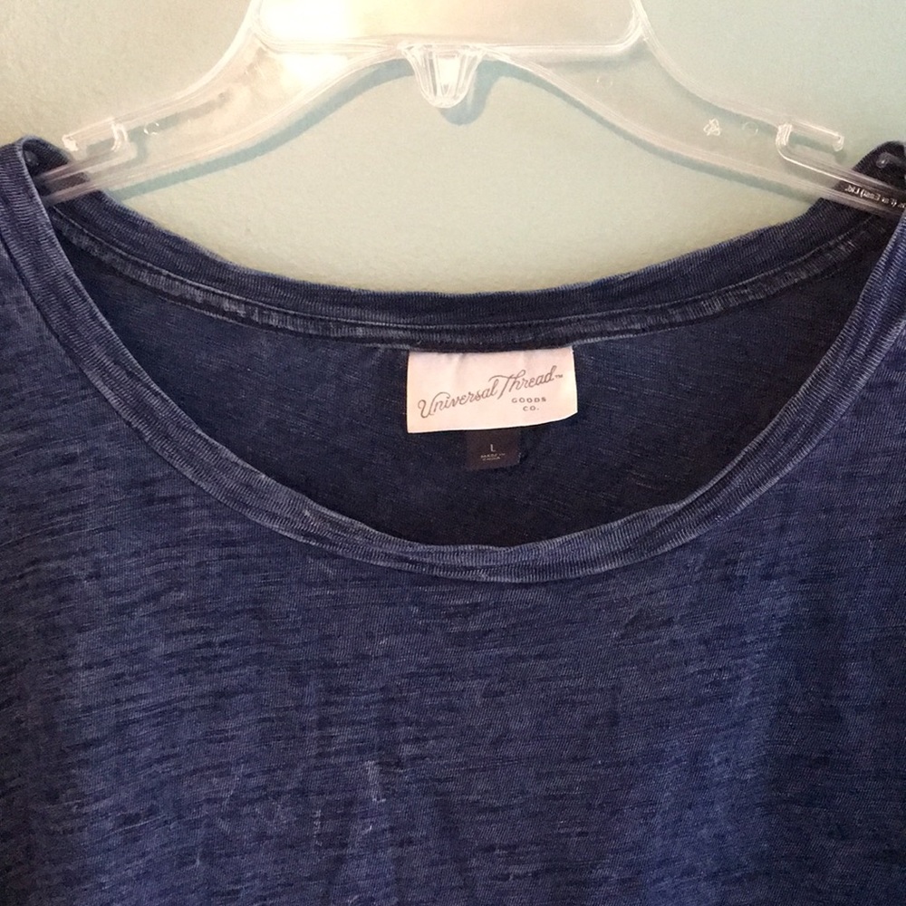 Universal Thread Indigo Ruffle Long Sleeve Top - Picture 4 of 4